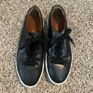 New Republic by Mark McNairy Kurt Black Leather Low Top Sneakers Mens 10